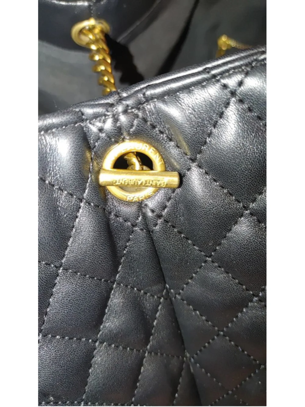 Saint Laurent ICARE Diamond Maxi Quilted Lambskin Shopping Tote - Picture 8 of 10